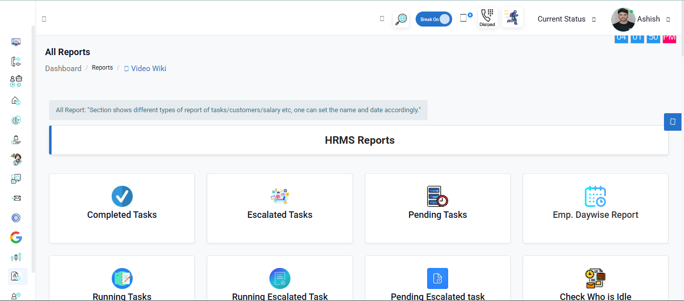 Avyukta CRM Dashboard Screenshot